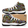 Graffiti Print Pattern White Bball Shoes-grizzshop