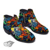 Graffiti Retro Print Pattern Ankle Boots-grizzshop