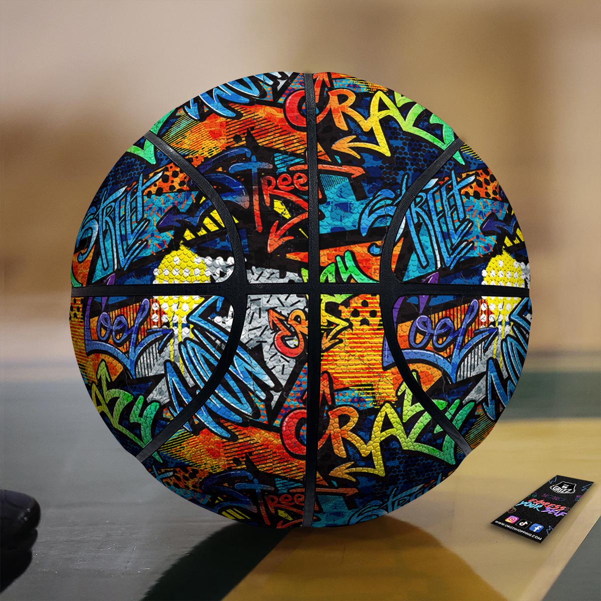Graffiti Retro Print Pattern Basketball-grizzshop
