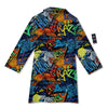 Graffiti Retro Print Pattern Bathrobe-grizzshop