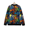 Graffiti Retro Print Pattern Cardigan-grizzshop