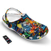 Graffiti Retro Print Pattern Clog-grizzshop