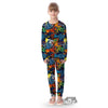 Graffiti Retro Print Pattern Kid's Pajamas-grizzshop