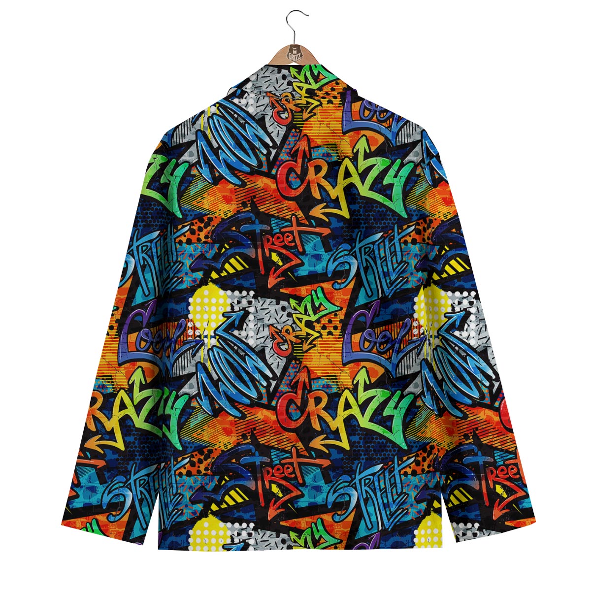 Graffiti Retro Print Pattern Men's Blazer-grizzshop