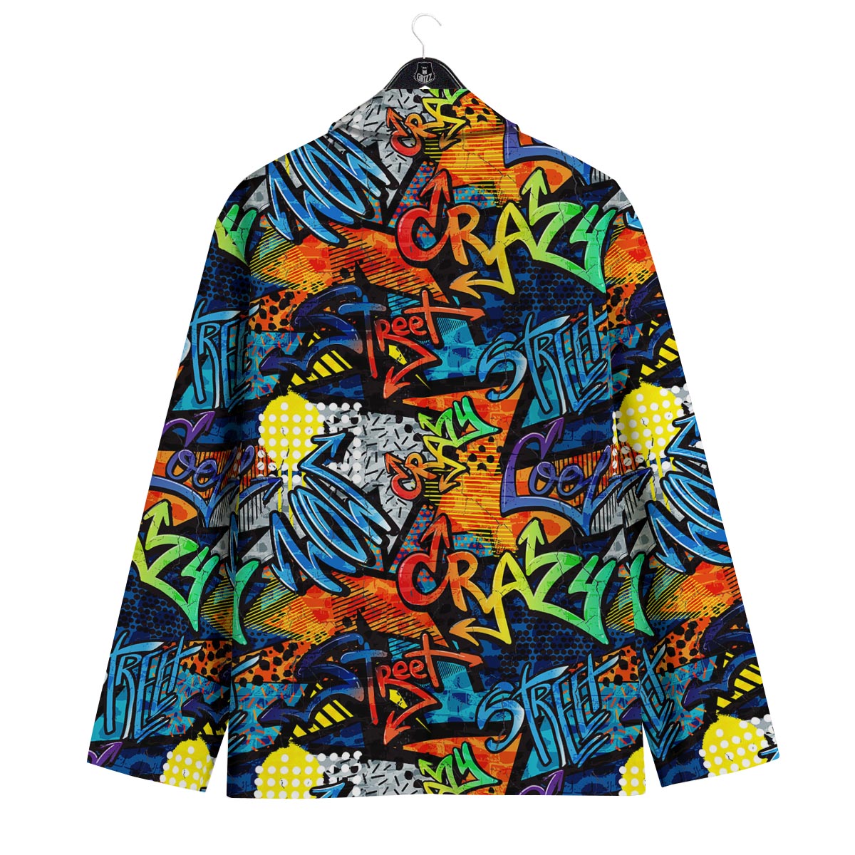 Graffiti Retro Print Pattern Men's Sport Coat-grizzshop