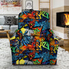 Graffiti Retro Print Pattern Recliner Slipcover-grizzshop