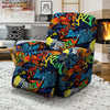 Graffiti Retro Print Pattern Recliner Slipcover-grizzshop