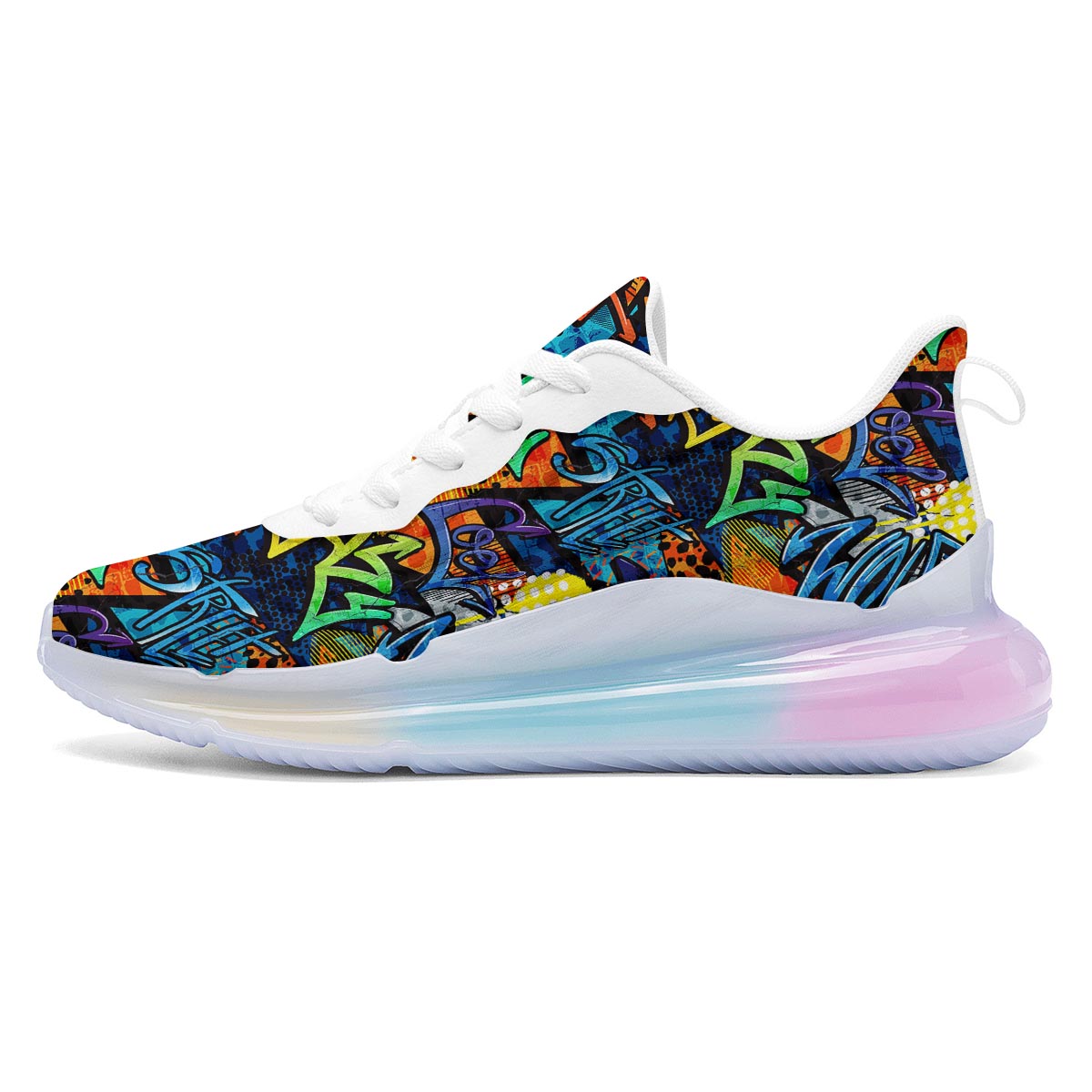 Graffiti Retro Print Pattern Running Sneakers-grizzshop