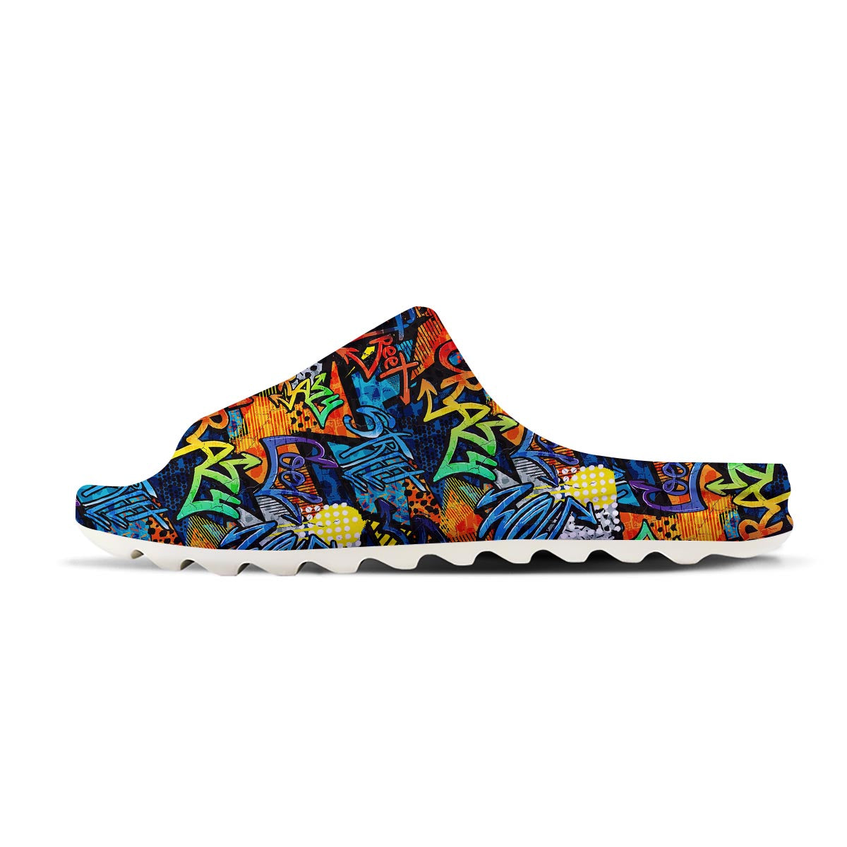 Graffiti Retro Print Pattern Sandals-grizzshop