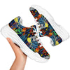 Graffiti Retro Print Pattern White Chunky Shoes-grizzshop