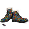 Graffiti Retro Print Pattern Winter Boots-grizzshop