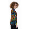 Graffiti Retro Print Pattern Women's Long Sleeve Shirts-grizzshop