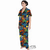 Graffiti Retro Print Pattern Women's Pajamas Set-grizzshop