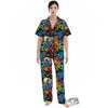 Graffiti Retro Print Pattern Women's Pajamas Set-grizzshop