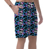 Graffiti Skull Print Men's Shorts-grizzshop