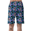 Graffiti Skull Print Men's Shorts-grizzshop