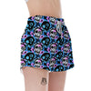 Graffiti Skull Print Women's Shorts-grizzshop