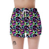 Graffiti Skull Women's Shorts-grizzshop