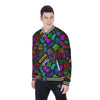 Graffiti Text Colorful Urban Elements Print Pattern Baseball Jacket-grizzshop