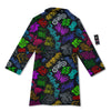 Graffiti Text Colorful Urban Elements Print Pattern Bathrobe-grizzshop