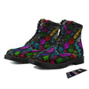 Graffiti Text Colorful Urban Elements Print Pattern Boots-grizzshop