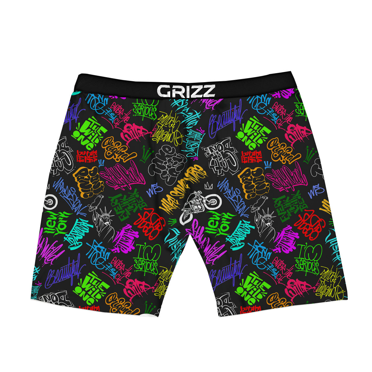 Graffiti Text Colorful Urban Elements Print Pattern Boxer Briefs-grizzshop