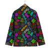 Graffiti Text Colorful Urban Elements Print Pattern Men's Blazer-grizzshop