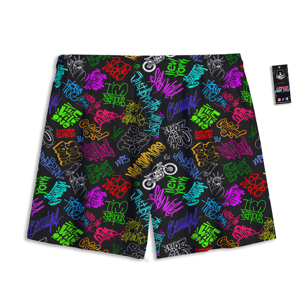 Lacrosse Doodle Print Pattern Mesh Shorts