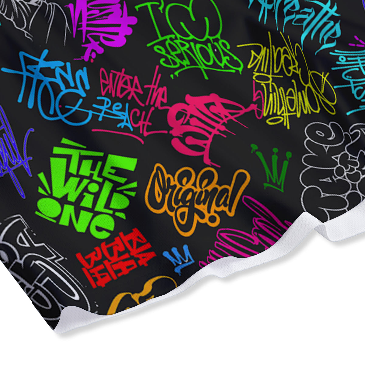 Lacrosse Doodle Print Pattern Mesh Shorts