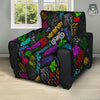 Graffiti Text Colorful Urban Elements Print Pattern Recliner Protector-grizzshop