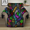 Graffiti Text Colorful Urban Elements Print Pattern Recliner Protector-grizzshop