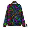 Graffiti Text Colorful Urban Elements Print Pattern Track Jacket-grizzshop