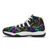 Graffiti Text Colorful Urban Elements Print Pattern White Bball Shoes-grizzshop