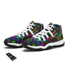 Graffiti Text Colorful Urban Elements Print Pattern White Bball Shoes-grizzshop