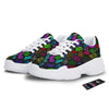 Graffiti Text Colorful Urban Elements Print Pattern White Chunky Shoes-grizzshop