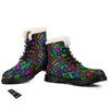 Graffiti Text Colorful Urban Elements Print Pattern Winter Boots-grizzshop