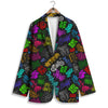 Graffiti Text Colorful Urban Elements Print Pattern Women's Blazer-grizzshop