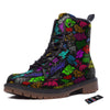 Graffiti Text Colorful Urban Elements Print Pattern Work Boots-grizzshop