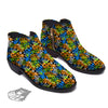 Graffiti Text Print Pattern Ankle Boots-grizzshop