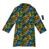 Graffiti Text Print Pattern Bathrobe-grizzshop