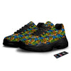 Graffiti Text Print Pattern Black Chunky Shoes-grizzshop