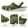 Graffiti Text Print Pattern Clog-grizzshop