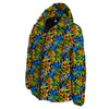 Graffiti Text Print Pattern Down Jacket-grizzshop