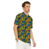 Graffiti Text Print Pattern Men's Golf Shirts-grizzshop