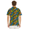 Graffiti Text Print Pattern Men's Golf Shirts-grizzshop