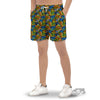 Graffiti Text Print Pattern Men's Gym Shorts-grizzshop