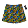 Graffiti Text Print Pattern Men's Running Shorts-grizzshop