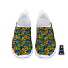 Graffiti Text Print Pattern Nurse Shoes-grizzshop