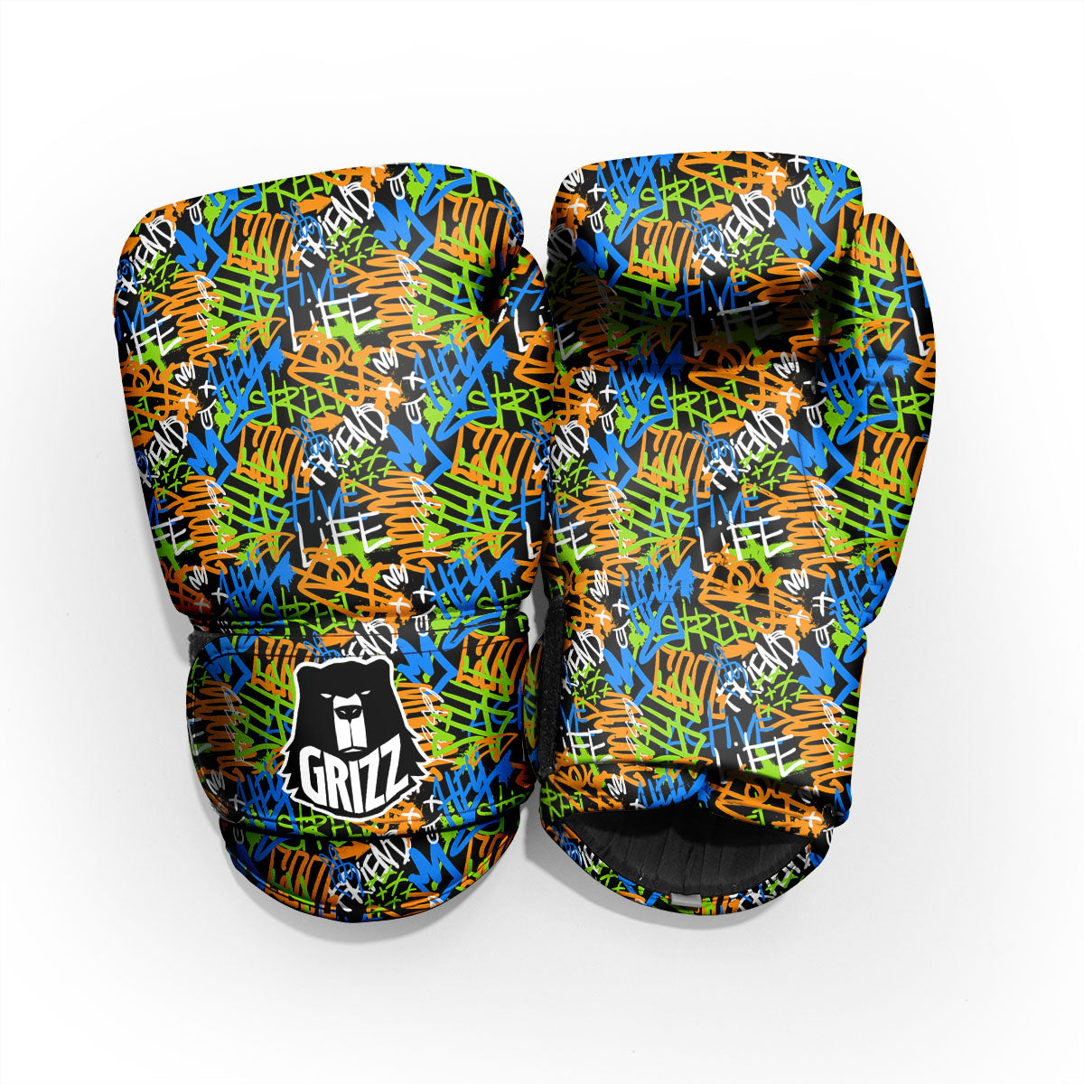 Graffiti Text Print Pattern Pro Boxing Glove