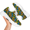 Graffiti Text Print Pattern White Chunky Shoes-grizzshop